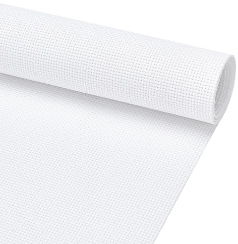BENECREAT 18CT Baumwoll-Kreuzstichstoff, 100x50cm Aida-Stoff 18 Stück Stickstoff Für Handwerkliche Stickereien, Handgefertigte Handarbeiten, DIY Handwerk, 0.5 mm Dick