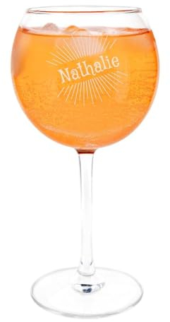 Verre à Spritz Personnalisable - Cocktail Transparent Avec Texte Gravé - Idée Cadeau Été Personnalisé