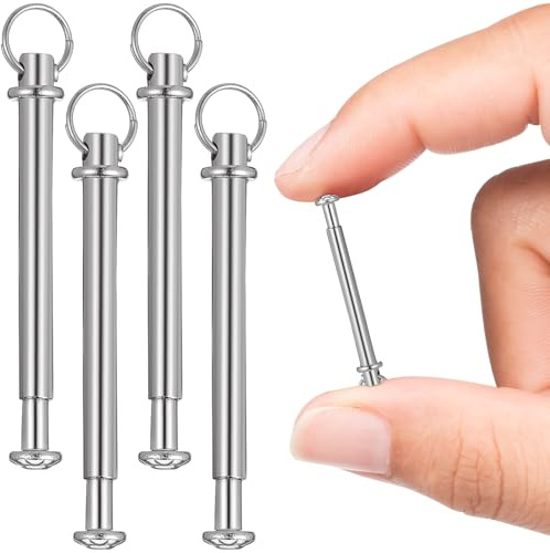 TOPBATHY Folding Fan Shaft Rivets and Nuts Repair Kit, Stainless Steel Shaft Replacement Fasteners for Hand Fan, Easy Installation, Lightweight, 5 Sets for DIY Crafting Use Ventilateur