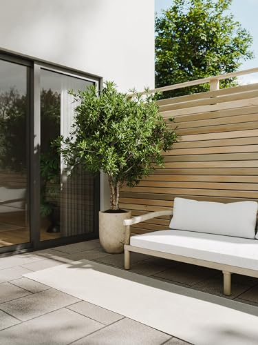 benuta Basic In- & Outdoor Teppich Lou - Weiß 80x300 cm - Wetterfest & UV-beständig - Multifunktional für Balkon, Terrasse, Garten - Küchenteppich & Wohnzimmerteppich - Pflegeleicht Robust