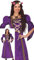 FIESTAS GUIRCA Déguisement de femme de chambre violette pour femme – Robe de femme de chambre médiévale – Costume de princesse reine pour femme taille L