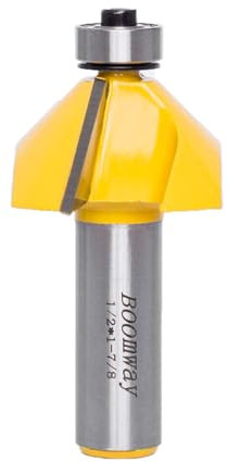 Boomway Router Bits, Edge Forming Chamfer (45°-11/16''length-1/2''Shank)