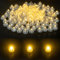 DODUOS 50 Stück LED Ballons Lichter, Mini Led Ballonlichter Warmweiß, Runde LED Ballonlichter, Blinkende Party Licht Geeignet für Geburtstag Hochzeit Halloween Weihnachten Dekoration
