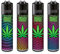 Clipper Feuerzeuge 4er Set (Trippy Leaves)