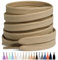 Stepace 2 Paires Lacets Plats Premium 100% Coton - Épaisseur 8 mm - Lacets Chaussures de Remplacement pour Baskets Sneakers Taupe 140