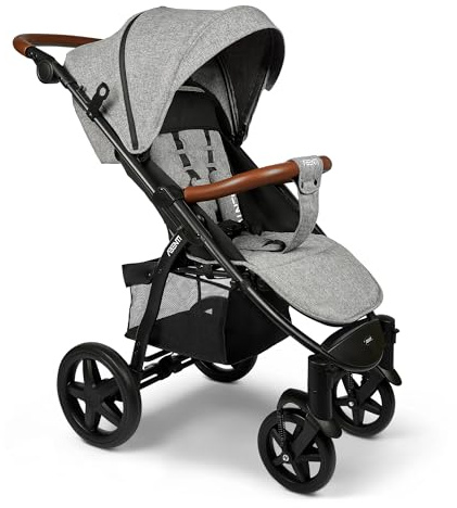 Pushchair Arezzo Pram Stroller Buggy Rain Cover Baby Compact (Grey)
