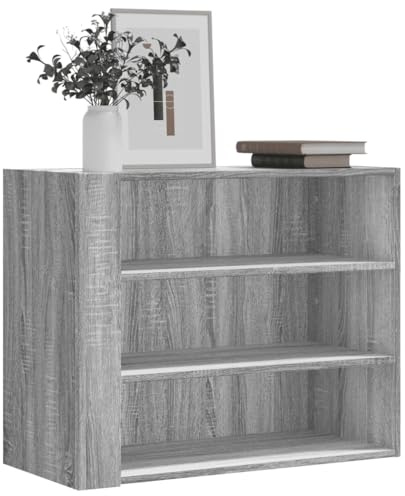 Generisch Wandregal Grau Sonoma 75x35x60 cm Holzwerkstoff, Wandregal für Ordner, Wandregals WüRfel, HäNgeregale Wird Im Wohnzimmer, Schlafzimmer, Arbeitszimmer Usw. Verwendet