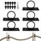 Kit de support de clôture en acier inoxydable avec vis et douille pour rampes d'escalier, clôtures de terrasse, cintres décoratifs (5 pièces)