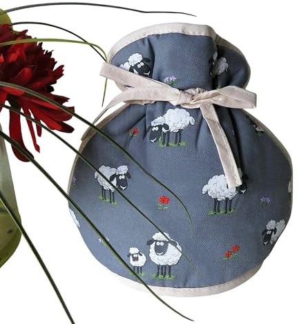 Samuel Lamont Fluffy Flock Irish Sheep Mug Cosy – Cozy Cotton Blend with Ribbon Tie