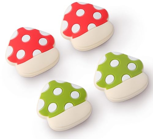 Switch 2 Game Console Thumb Grip Caps, Joystick Covers for Nintendo Switch 2, Cottage Mushroom Soft Silicone Analog Stick Caps for Switch 2 Joycon Controller, Kawaii Cozy Accessories-4PCS