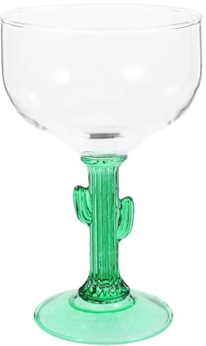 Homoyoyo Verre Cactus Créatif de Cactus pour Margarita 400ml en Verre Élégant Décoration de Bureau, pour Maison et Fêtes Entre Amis