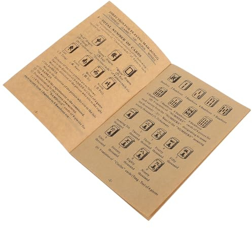 Housoutil Livre D'instructions des Règles et Techniques pour Débutants en Papier avec Guide Complet de Mahjong et Passionnés de Jeu Chinois