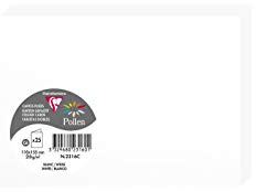 Clairefontaine 2316C Packung mit 25 Doppelkarten Pollen, 210g, in Format C6, 110 x 155mm, weiss