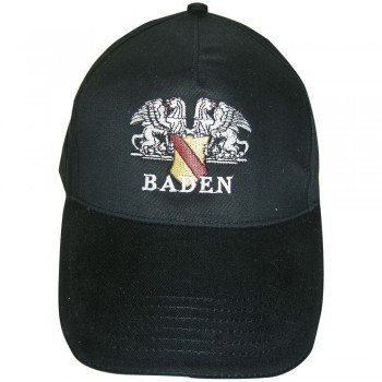 Fan-O-Menal Baseballcap mit Einstickung - Wappen Baden - 68093 schwarz