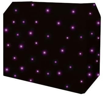 Equinox DJ Booth Quad LED Starcloth System, Black Cloth EQLED12N