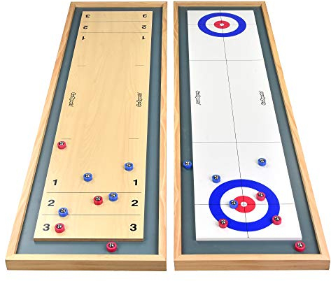 GoSports Unisex, Teenager Shuffleboard Spielsets SHFL-01, weiß, Einheitsgröße