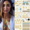 Meersee Flash Tattoos - 10er Set Temporäre Klebe-Tattoos in Gold und Silber, Metallic und Wasserdichte Tätowierung