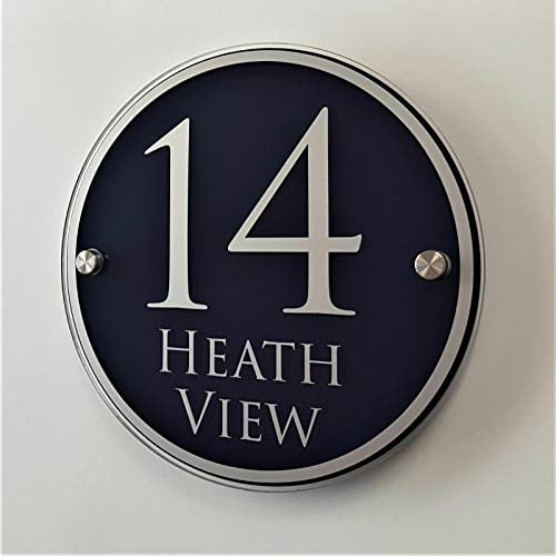 Placa personalizada para casa, número de puerta, placa de dirección, casa moderna # C22