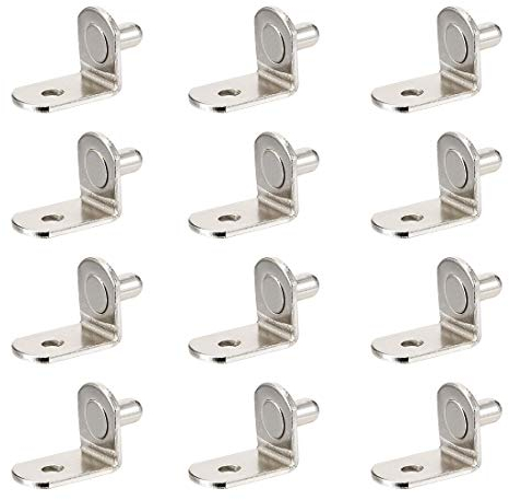 sourcing map 20Stk. Regalstütze 5mm L-Form Stütze Schrank Regal Halterung Keil mit Loch