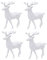Amosfun weiße Weihnachten Rentier skulptur Hirsch Figur Statue Requisiten Home Office Decor Weihnachten tischdekoration 4 stücke 14 cm