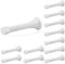 HOMOTEK 12 Pack Spring Door Stops,3-1/8” Heavy Duty Door Stop - Flexible Spring Door Stopper with Low Mounted White Rubber Bumper Tips, White