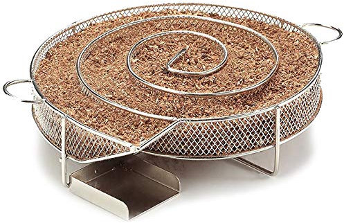 Krumble Raucherbox rund ø20cm - Runde Rauchbox zum Räuchern von Fleisch, Fisch, Käse oder anderen Lebensmitteln im Grill oder Raucher - Edelstahl