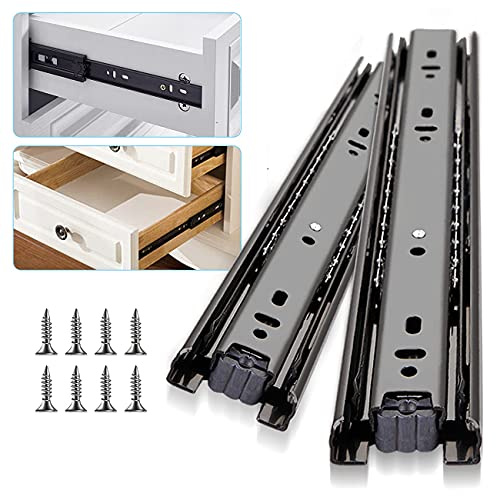 Schubladenauszüge 250 300 350 400 450 500 550 600 mm Vollauszug Kugellager Seitenmontage (Basic -1 pair, 16 inch(400mm))