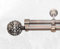 ALOHA Gardinenstange Vorhangstange 19mm Wandmontage, EIN/ZWEI-läufig, Inox, Satin, Golden, Weiß, Länge: 120-600cm, ohne Ringe (120cm / Hawaii/Golden / 2-läufig)