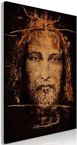 murando - Wandbilder XXL Jesus Christus 80x120 cm 1 tlg - Wand Deko Vlies Leinwand Bilder Groß Wanddeko Wohnzimmer Schlafzimmer Kunstdrucke - Turiner Grabtuch Religion h-C-0190-b-a