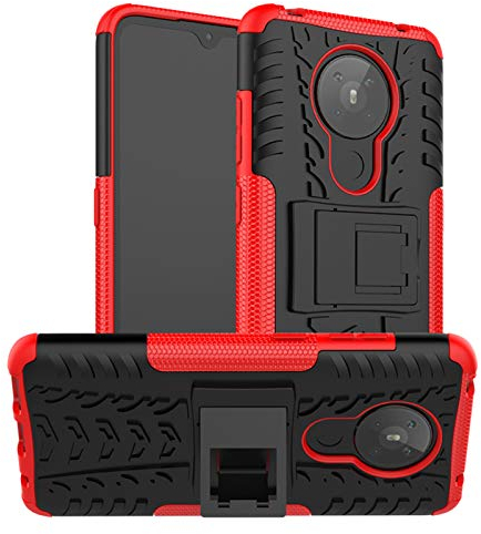 betterfon | handyhülle Nokia 5.3 Hülle - Handytasche schutzhülle silikon case für Nokia 5.3 Rot