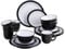 Waterside - 16 Piece Black Camden Dinner Set
