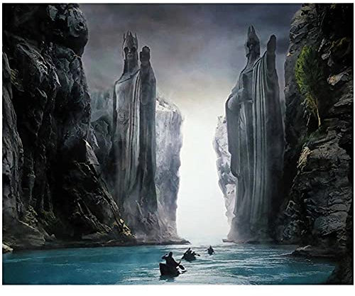 DIY 5D Diamant Malerei Kits Vollbohrer Herr der Ringe Diamond Painting Erwachsene Kinder Kristall Strass Leinwand Stickerei Kreuzstich Malerei Arts Craft Geschenk für Home Eingang Wand Decor40x50cm