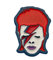 David Bowie Emaille-Anstecknadel (Aladdin Sane-Design), 3,2 cm x 2,3 cm, offizieller Merchandise-Artikel, Einheitsgröße, Emaille, Metall, Silber, Kein Edelstein
