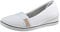 Elara Damen Ballerina Pumps mit Keilabsatz Chunkyrayan 483 White-42