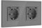 BSEED USB Steckdose Doppel Grau Schuko Steckdose mit USB Anschluss (Max. 2.1A) Typ C Port Unterputz Steckdose Glas Schutzkontakt-Steckdose Ladegerät für Handys, Laptops etc