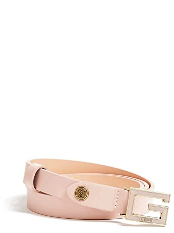 GUESS Damen Gürtel Saffiano Logo 4G Rosa, Rosa, 38