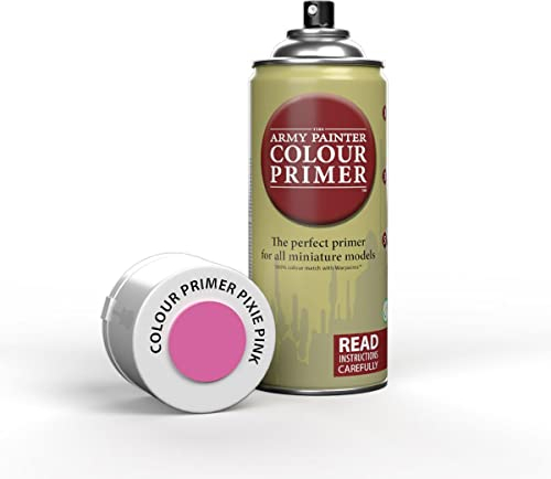 The Army Painter Color Primer Pixie Pink, 400 ml Acryl Sprühgrundierung, Sprühfarbe für Miniatur-Grundierung, Tisch-Rollenspiele, Brettspiele und Wargames Miniaturmodellierung