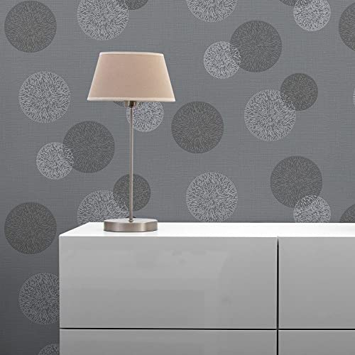 TADESSI Tapete Punkte Kreise Carmela M1-No.2561 | Vliestapete | Grau | Punktetapete | Geometrisch