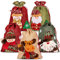 KAHEIGN 5Pcs Große 3D Stoff Weihnachten Geschenktüte Mit Kordelzug, Wiederverwendbare Geschenktasche Für Süßigkeiten Und Party