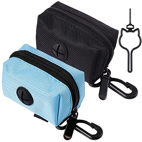 RICKMASK 2 Stück Kotbeutelspender für Hunde, Wasserdicht Pet Poop Tasche Halter, Hundekotbeutel-Halter Kotbeutel-Spender, Kotbeutelspender Beutelspender, für Spazierengehen mit Dem Hund Laufen Wandern
