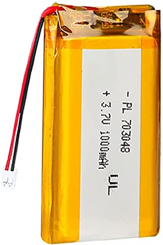 UL 3.7V 1000mAh 703048 Batterie Lipo Batterie Rechargeable Lithium Polymère ION avec connecteur JST