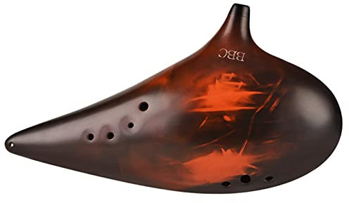 9-Loch Kontrabass C-Taste (BBC) Lila Sandschlamm Okarina Musikinstrument Professionelle Geräucherte Okarina Kinder Ocarina