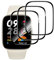 [3 Pezzi] Pellicola Vetro Temperato per Redmi Watch 3, Weideworld Anti-riflesso HD Soft Pellicola Protettiva per Redmi Watch 3, Nero