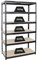 Schwerlastregal Giant Tiger HxBxT 200x120x60 cm Fachlast 265kg, 6-Ebenen, Gesamtlast 1590 kg, Schwarz, Kellerregal, Steckregal, Garagenregal, Lagerregal