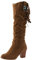 Stivali Equitazione Donna Western Camoscio Stivaletti Alto Invernali Stivali Frange con Tacco Camperos Texani Anfibi Biker Stivali Texani Stivali Cowboy Pelle Vintage
