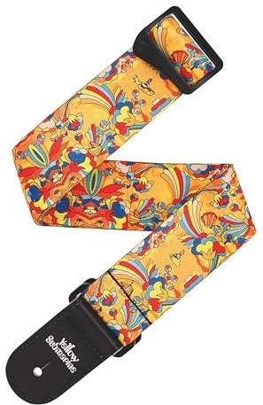D'Addario Beatles Yellow Submarine 55th Anniversary Polyester Gitarrengurt, Primrose Prairie
