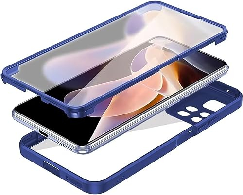 GoodcAcy Für Oppo Realme 6 Pro Hülle, Oppo Realme 6 Pro Hülle,360°Rundumschutz Robust Case Stoßfest Handyhülle Mit Eingebautem Displayschutz, Schutzhülle für Oppo Realme 6 Pro Blau