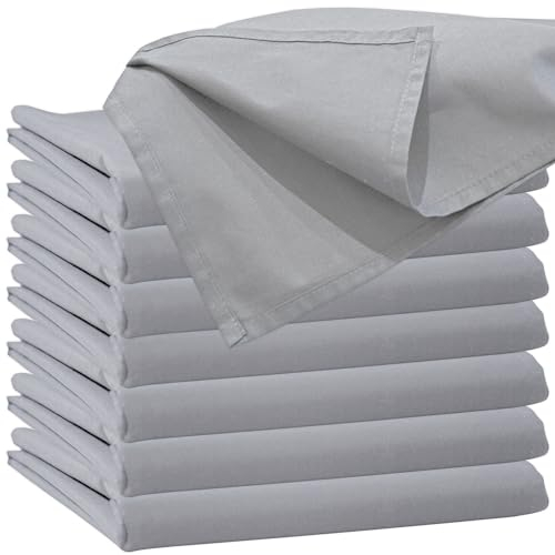 Glatte Bettlaken ohne Gummizug Bettlaken 180 x 200 cm Grau Uni Baumwolle Einfache Klassische Hotel Bettücher ohne Spanngummi Laken Leintuch Haushaltstuch Doppelbett Singles Einzelbett