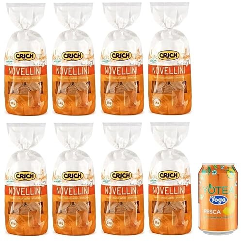 8er-Pack Crich Kekse Novellini Shortbread-Kekse,Biscuits Cookies 1Kg Beutel + 1er-Pack Kostenlos Yoga Eistee Pfirsich 330ml Dose
