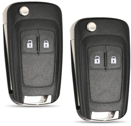 SLshiBo 2 Stück Auto Schlüsselgehäuse 2 Tasten Gehäuse der Fernbedienung Typ Messer Klappschlüssel Gehäuse für OPEL Insignia Astra Meriva Zafira Movano Mokka Adam und Chevrolet Aveo Matiz Cruze